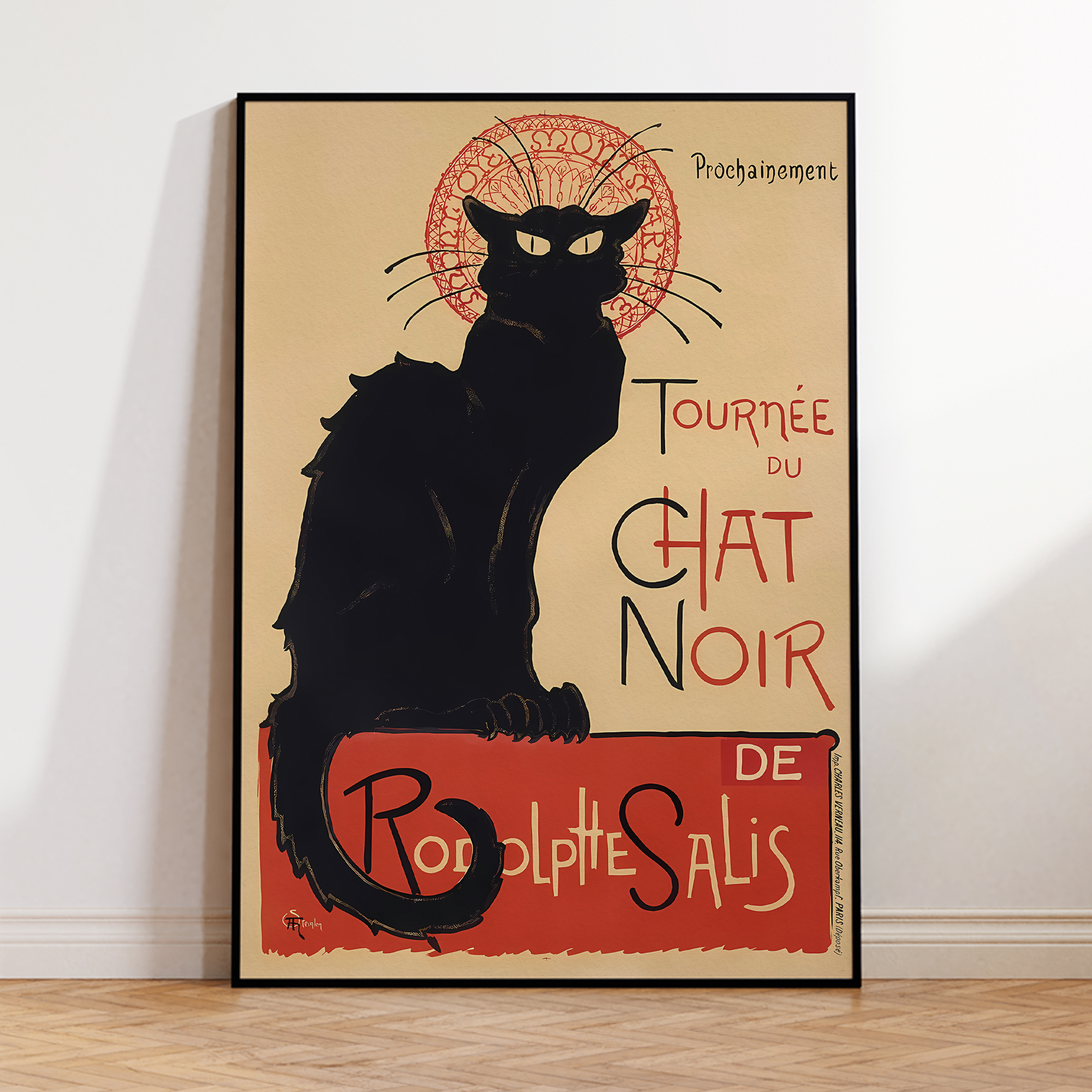 Modern Chat Noir - Black Cat V - Home Decor On Wall avaliação e preço