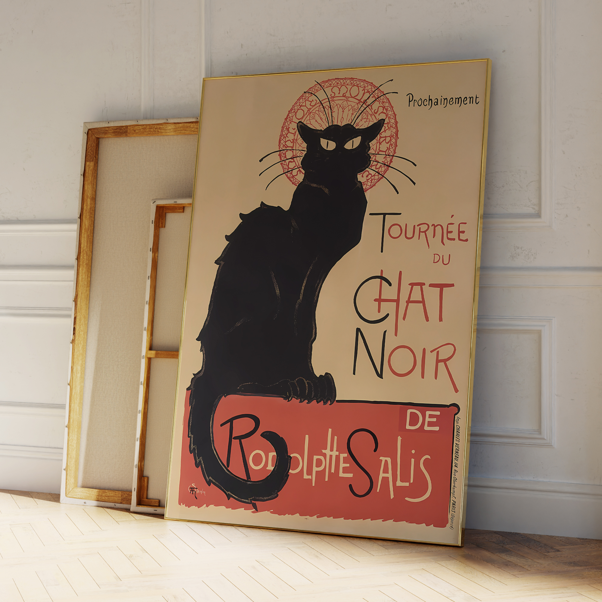 Modern Chat Noir - Black Cat V - Home Decor On Wall avaliação e preço
