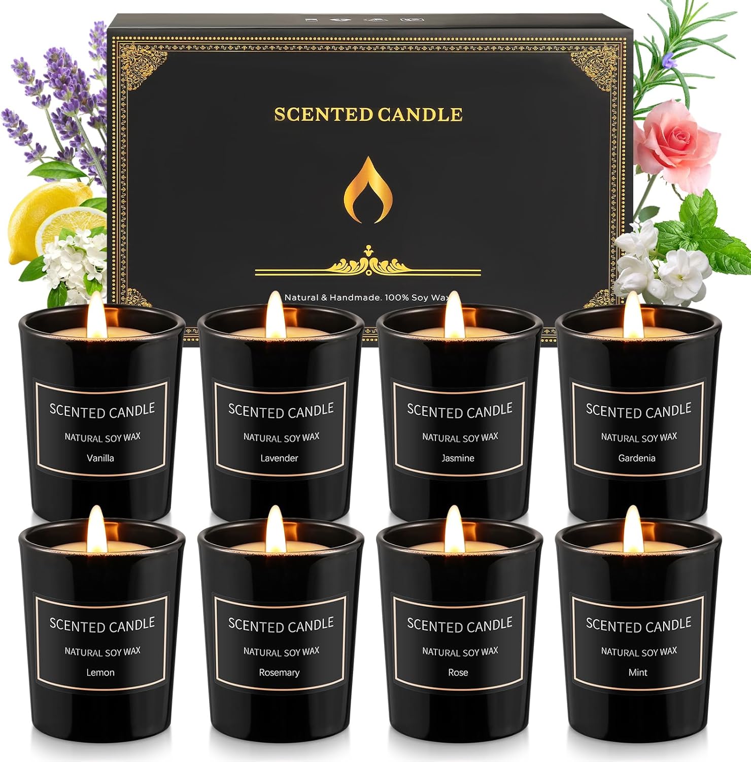 8 Pack Candles for Home Scente - Scented Candle Set avaliação e preço