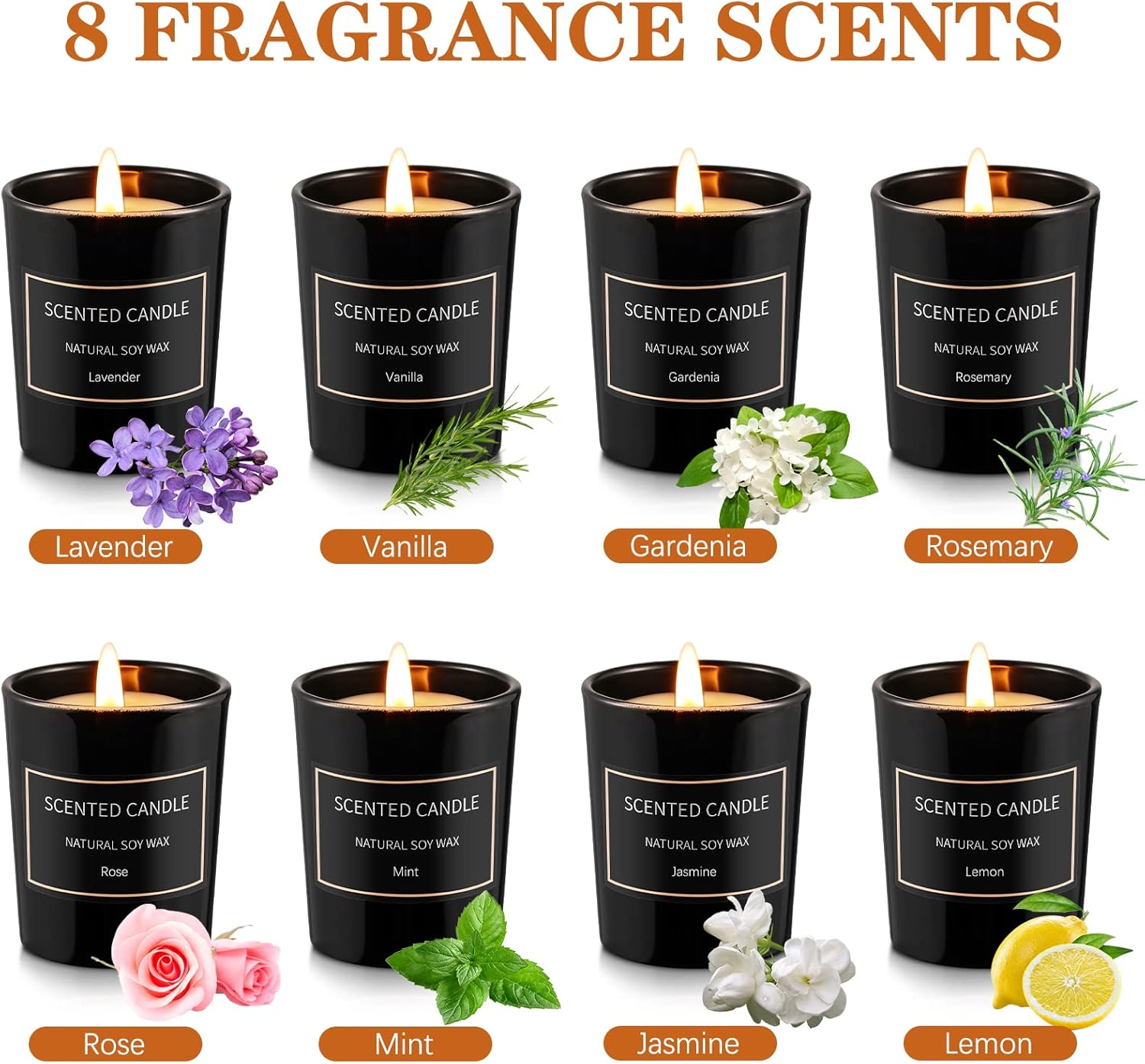 8 Pack Candles for Home Scente - Scented Candle Set avaliação e preço