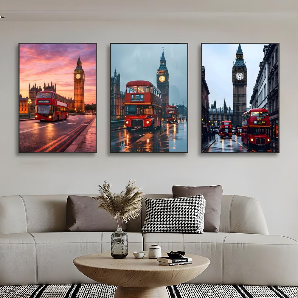 London Red Bus Big Ben Poster  - Home Decor London avaliação e preço