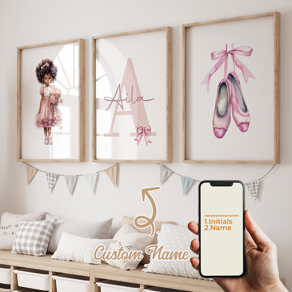 3pcs Personalized Custom Name  - Home Decor On Wall avaliação e preço