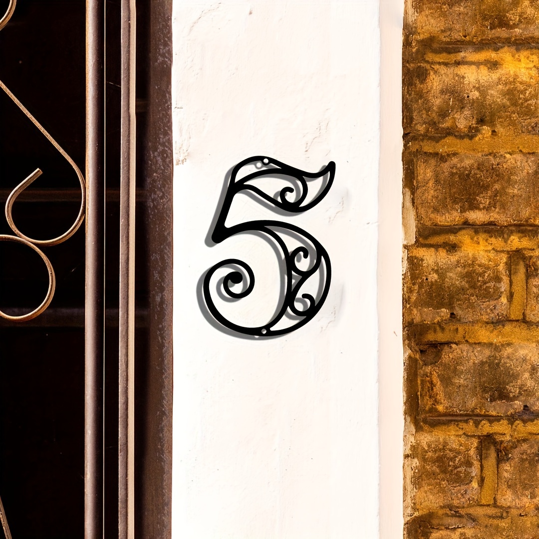 Modern Metal House Number Sign - Home Decor Nearby avaliação e preço