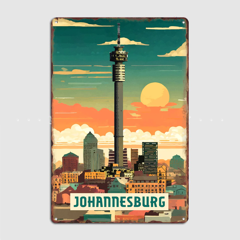 Johannesburg Vintage City Trav - Home Decor Johannesburg avaliação e preço