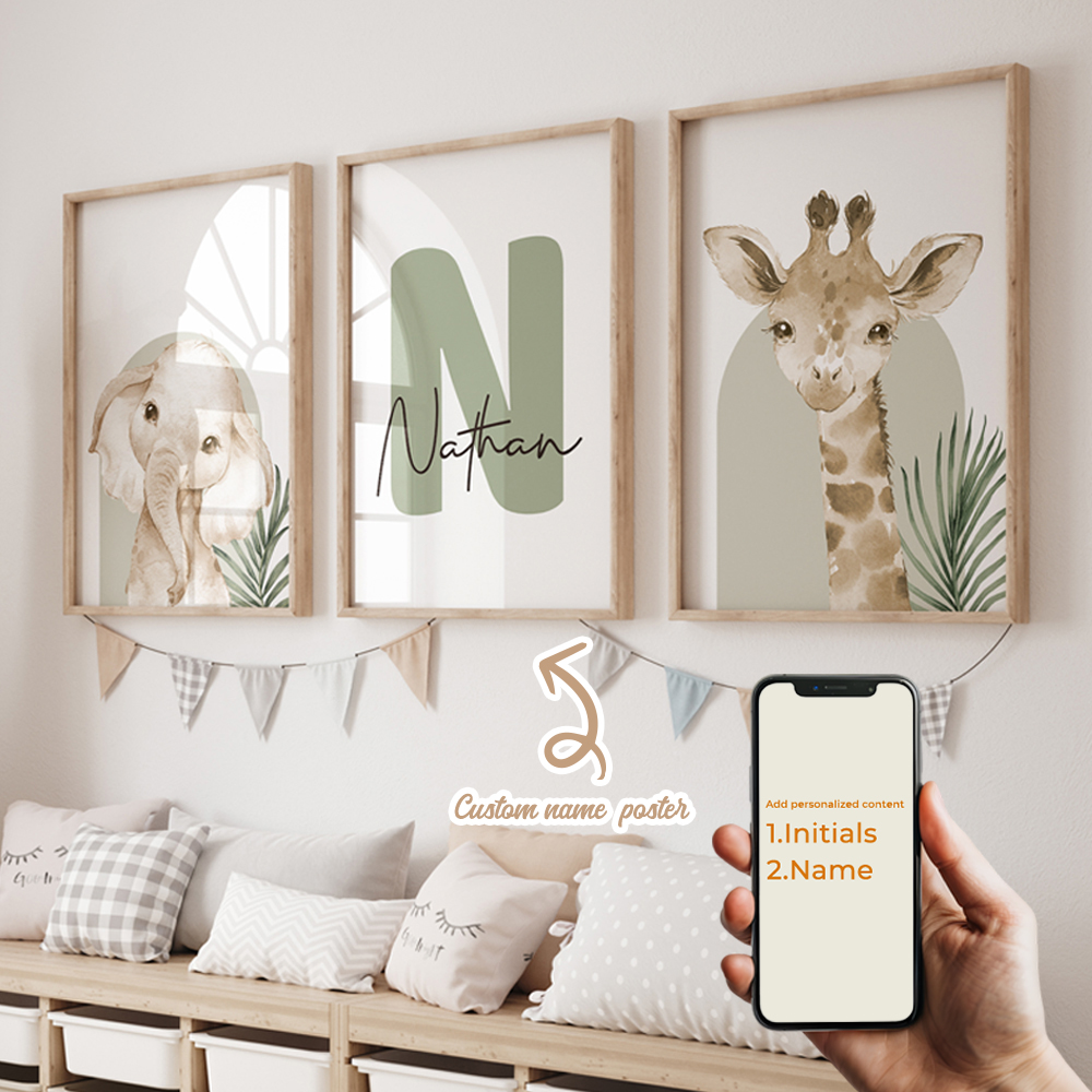 3pcs Personalized Custom Name  - Home Decor On Wall avaliação e preço