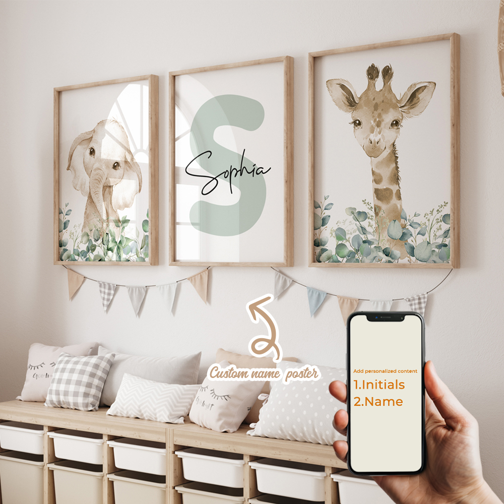 3pcs Personalized Custom Name  - Home Decor On Wall avaliação e preço