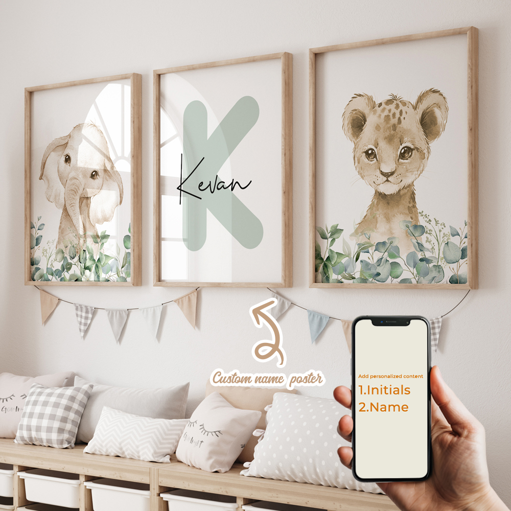 3pcs Personalized Custom Name  - Home Decor On Wall avaliação e preço