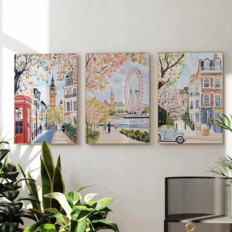 3PCS London Cityscape Poster A - Home Decor London avaliação e preço
