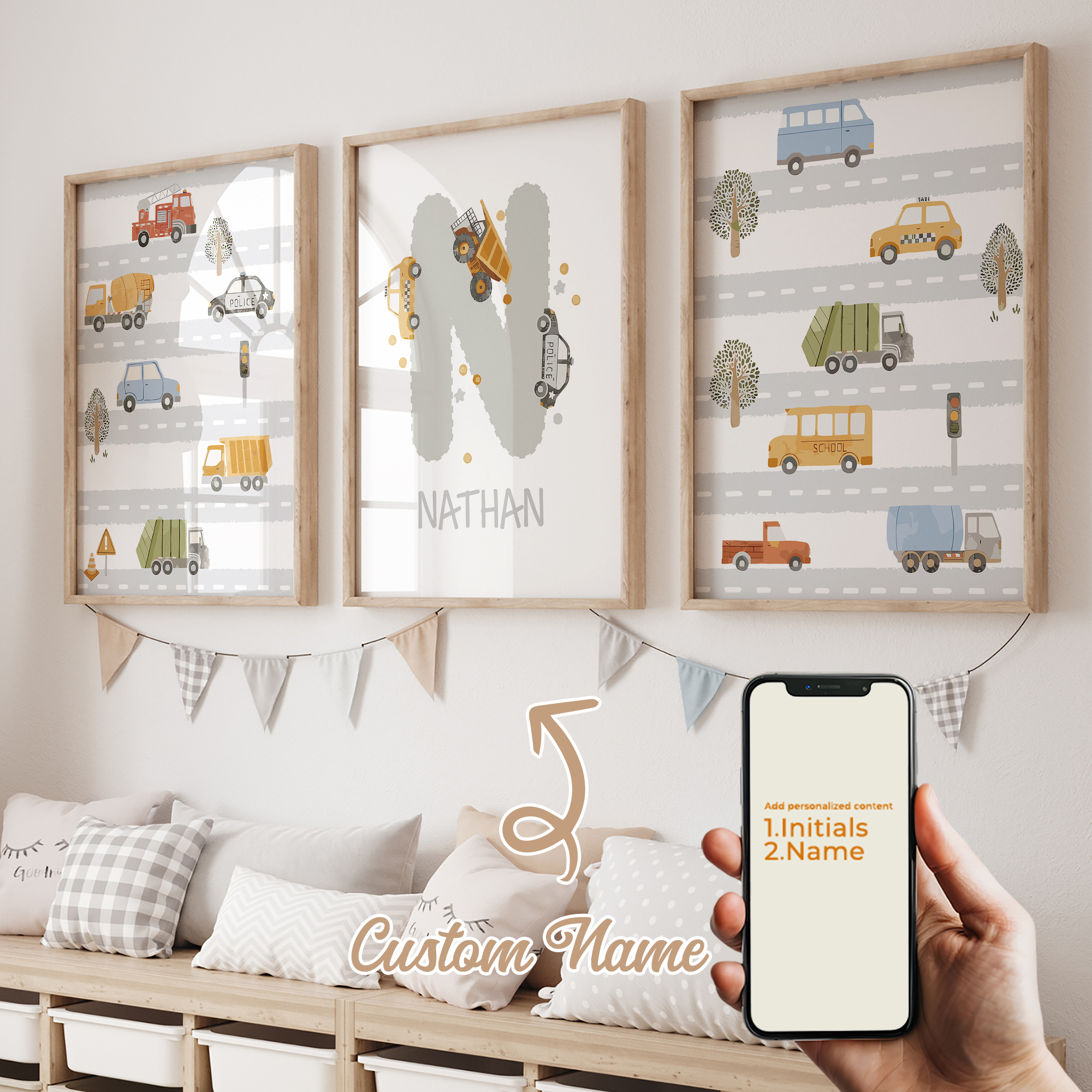 3pcs Personalized Custom Name  - Home Decor On Wall avaliação e preço
