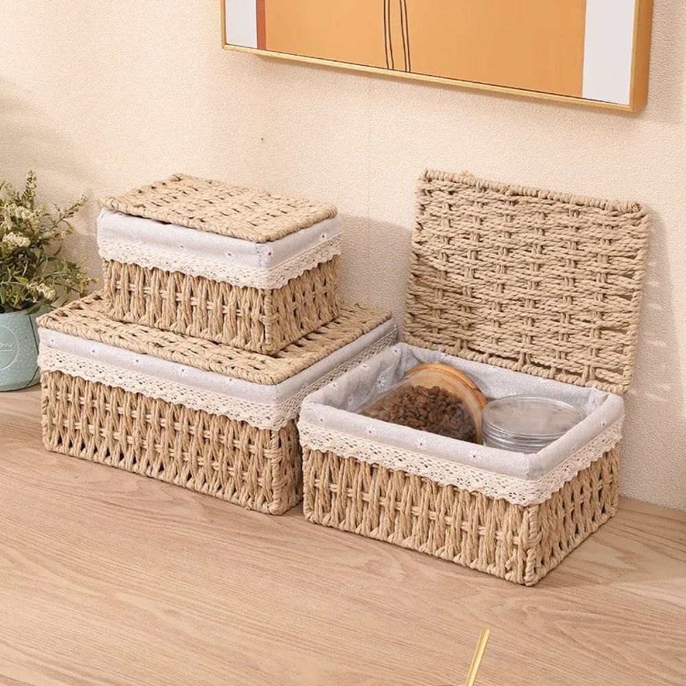 Rustic Hand Woven Wicker Stora - Home Decor Hampers avaliação e preço