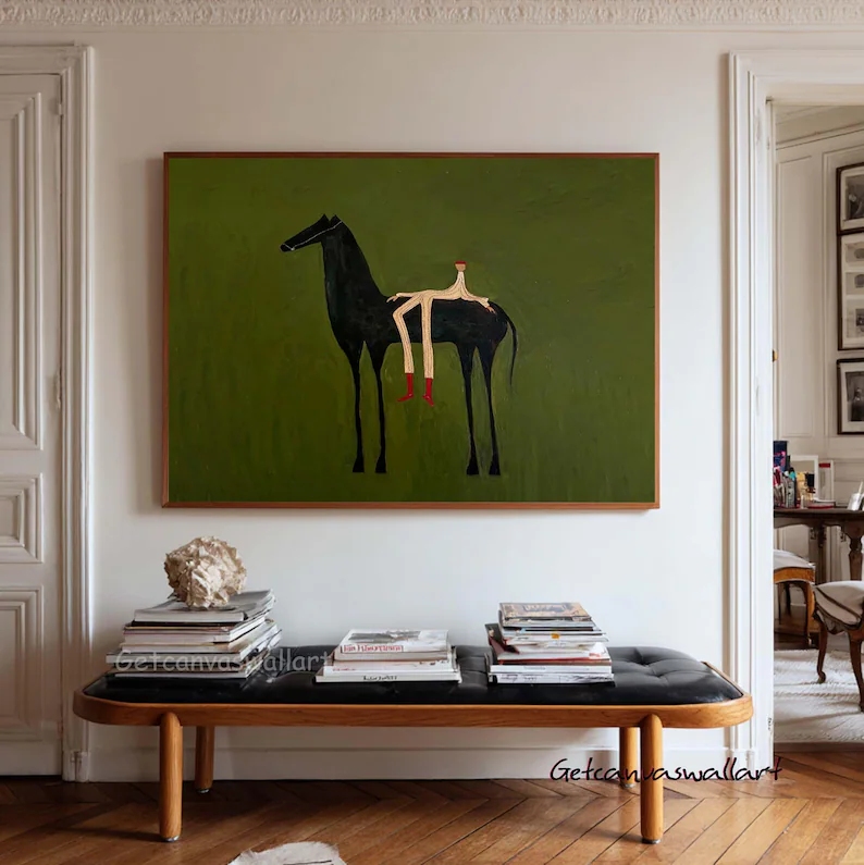 Modern Abstract Western Horse  - Home Decor On Wall avaliação e preço