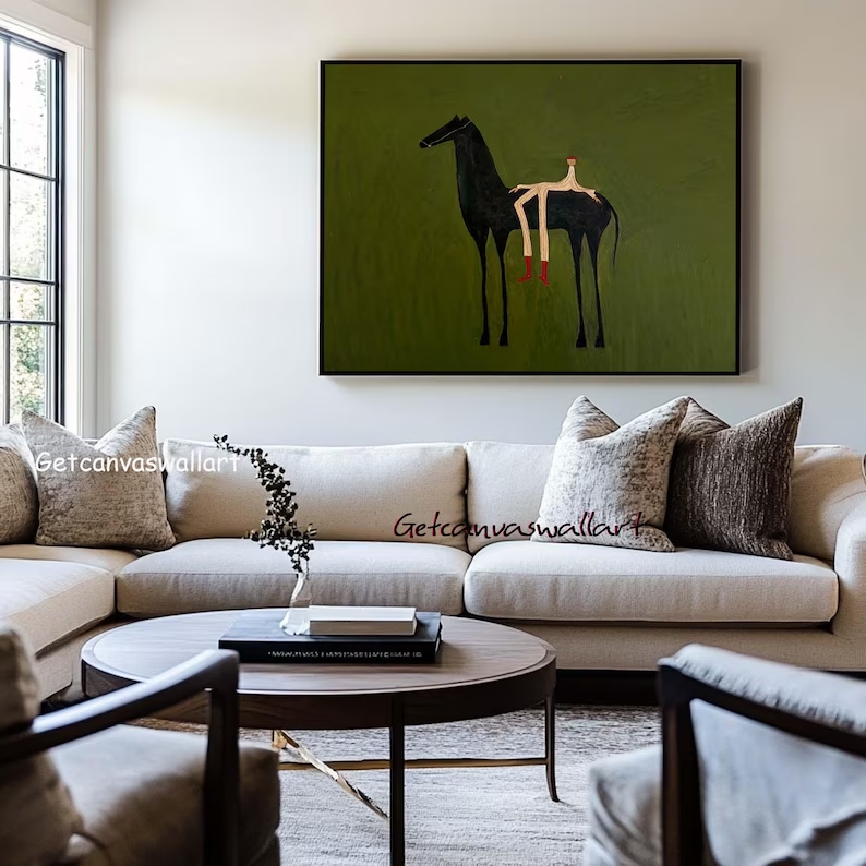Modern Abstract Western Horse  - Home Decor On Wall avaliação e preço