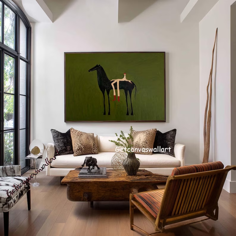 Modern Abstract Western Horse  - Home Decor On Wall avaliação e preço