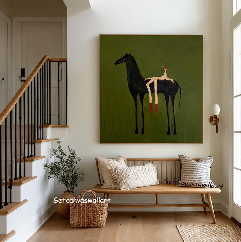 Modern Abstract Western Horse  - Home Decor On Wall avaliação e preço