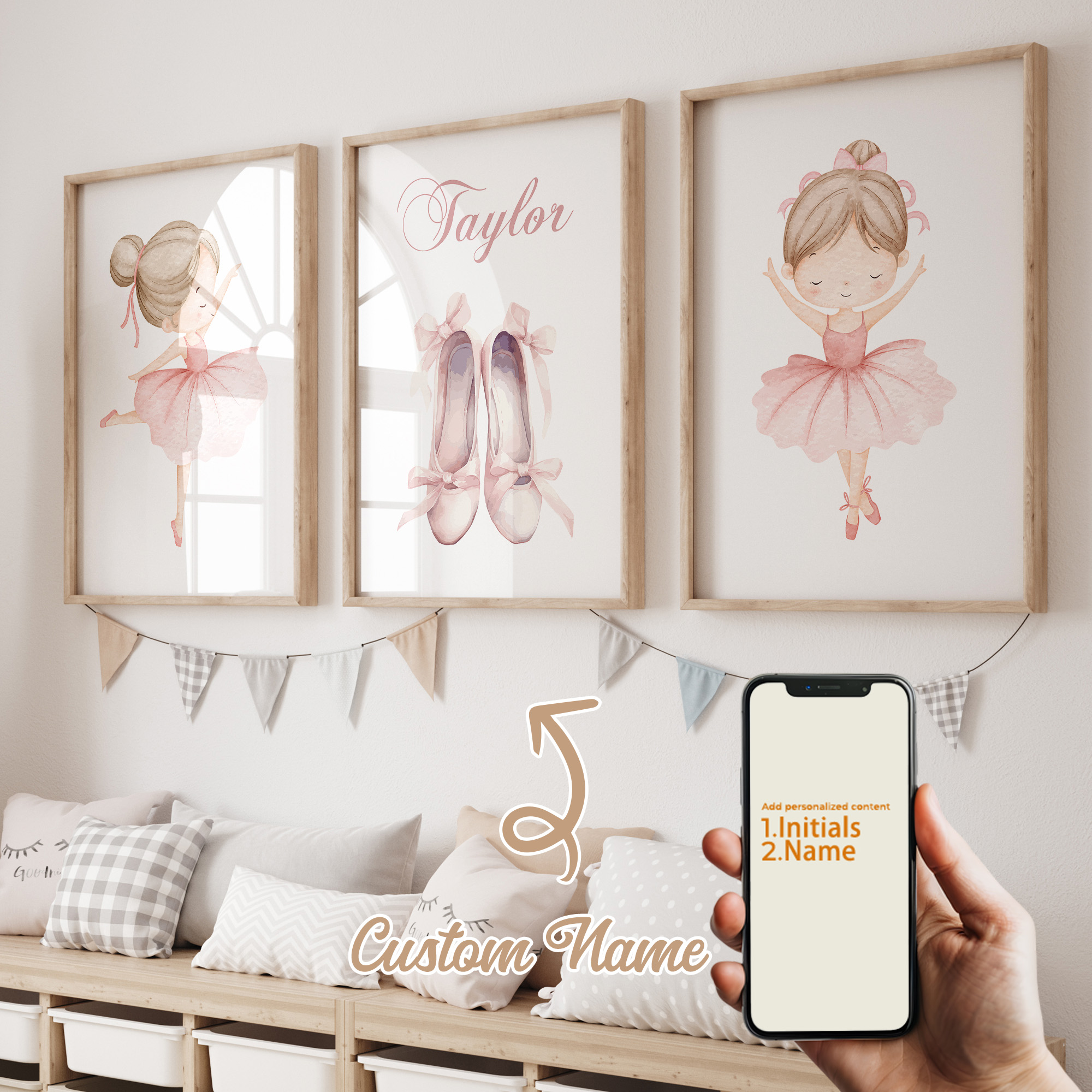 3pcs Personalized Custom Name  - Home Decor On Wall avaliação e preço