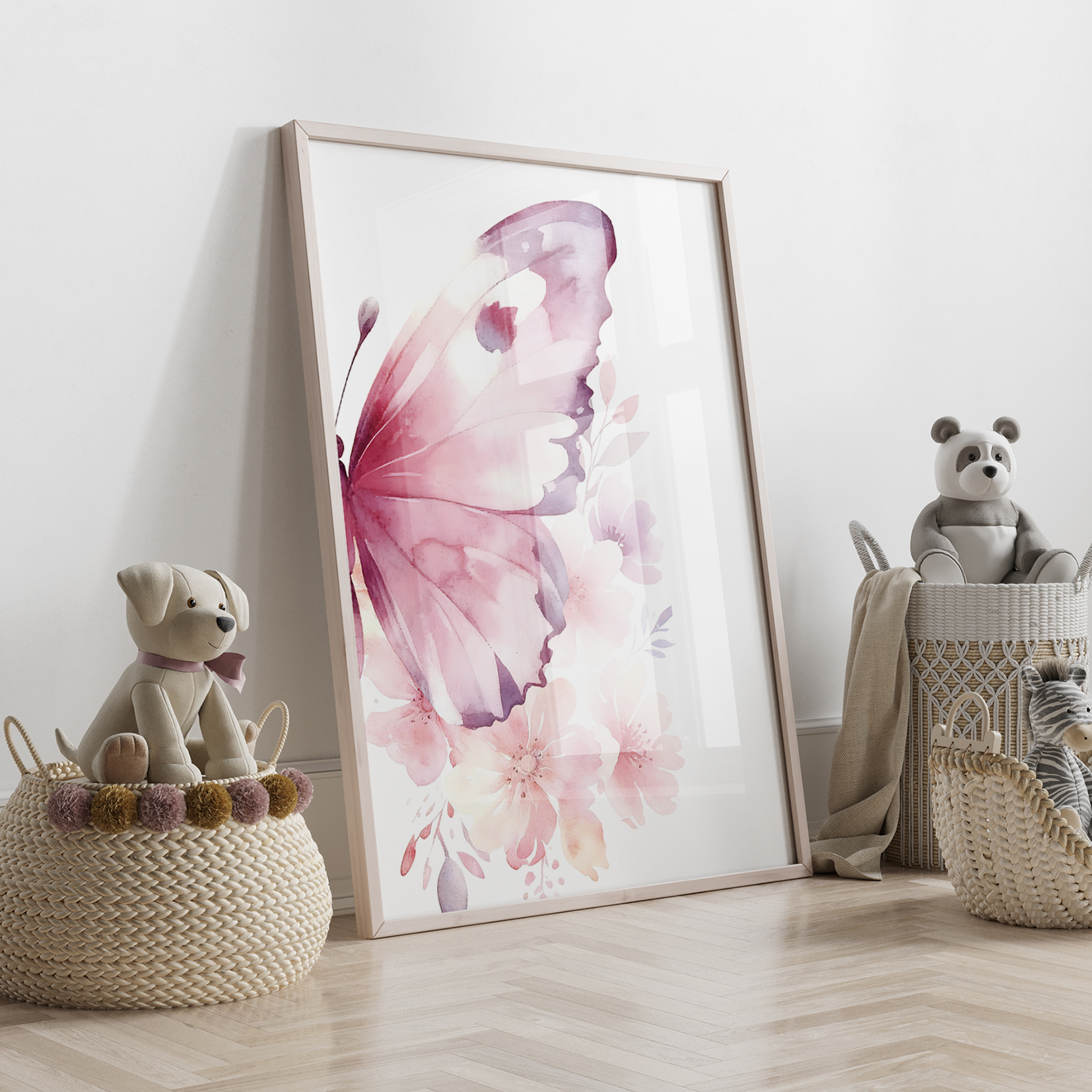 3pcs Cartoon Children Pink Lov - Home Decor On Wall avaliação e preço
