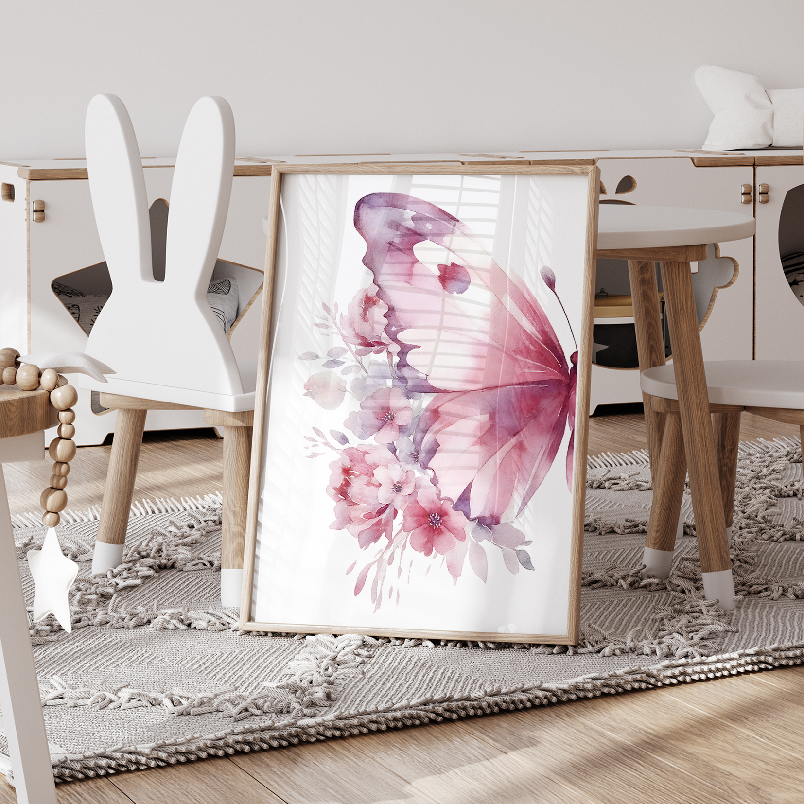 3pcs Cartoon Children Pink Lov - Home Decor On Wall avaliação e preço