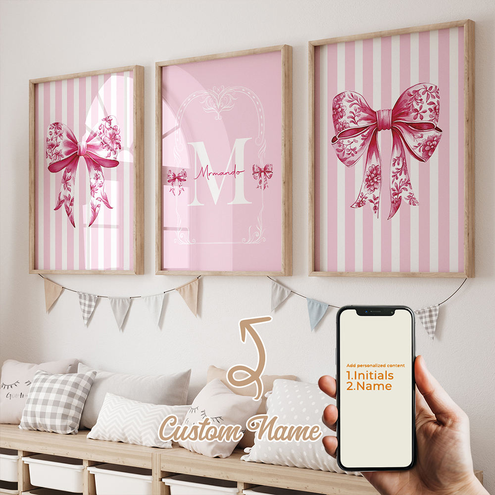 3pcs Personalized Custom Name  - Home Decor On Wall avaliação e preço