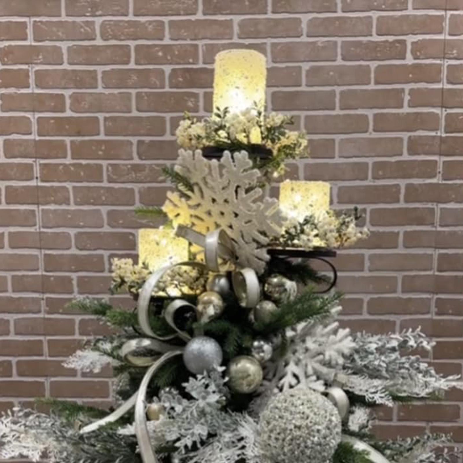 Metal Black Triple Tree Topper - Home Decor Xmas avaliação e preço