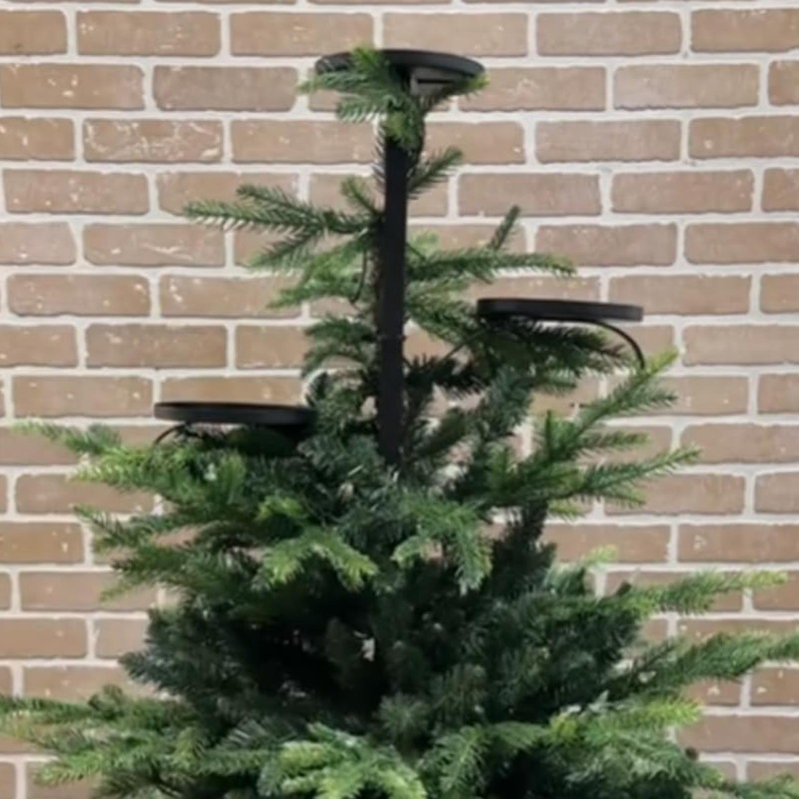 Metal Black Triple Tree Topper - Home Decor Xmas avaliação e preço