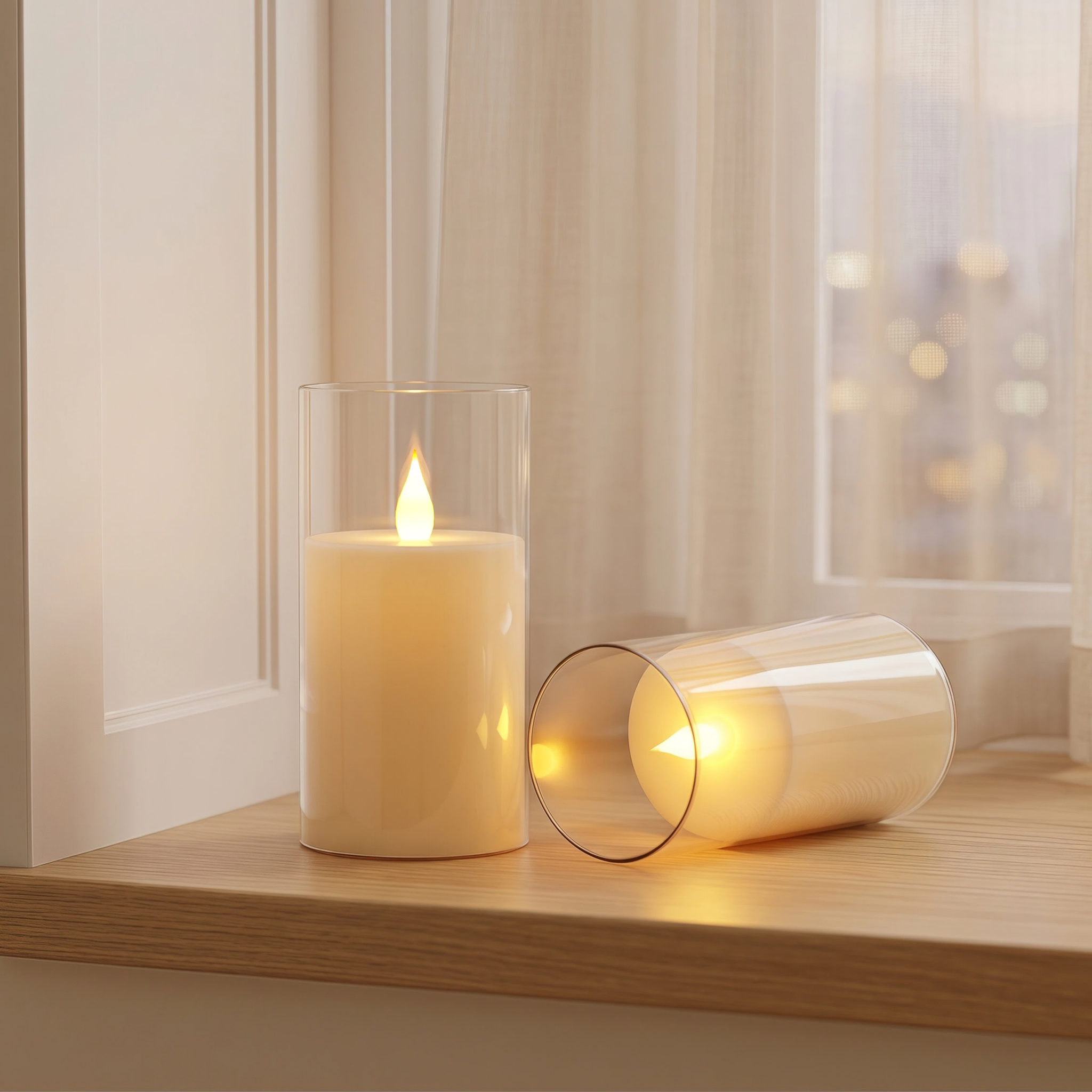 3-Piece LED Flame-Free Candle  - Home Decor Xmas avaliação e preço