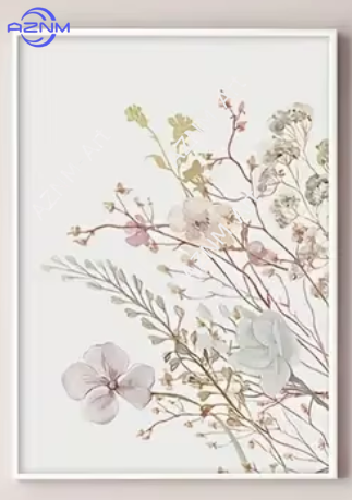 1PC/3PCS Pink Floral Canvas Ar - Home Decor Minimalist Style avaliação e preço