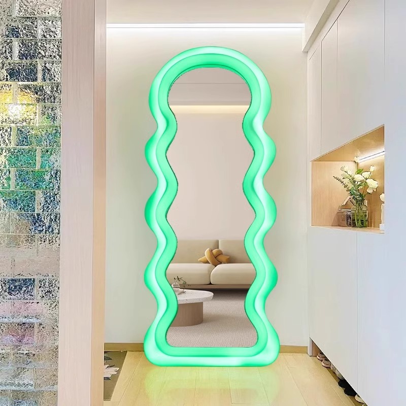 Korean Style Light Mirror Wavy - Home Decor Minimalist Style avaliação e preço
