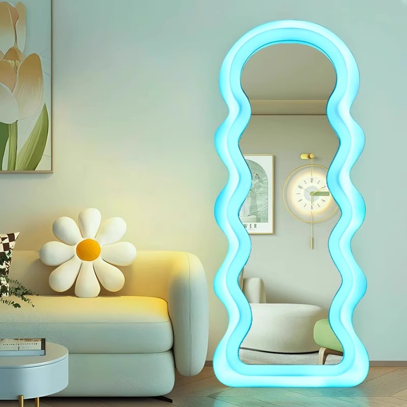 Korean Style Light Mirror Wavy - Home Decor Minimalist Style avaliação e preço